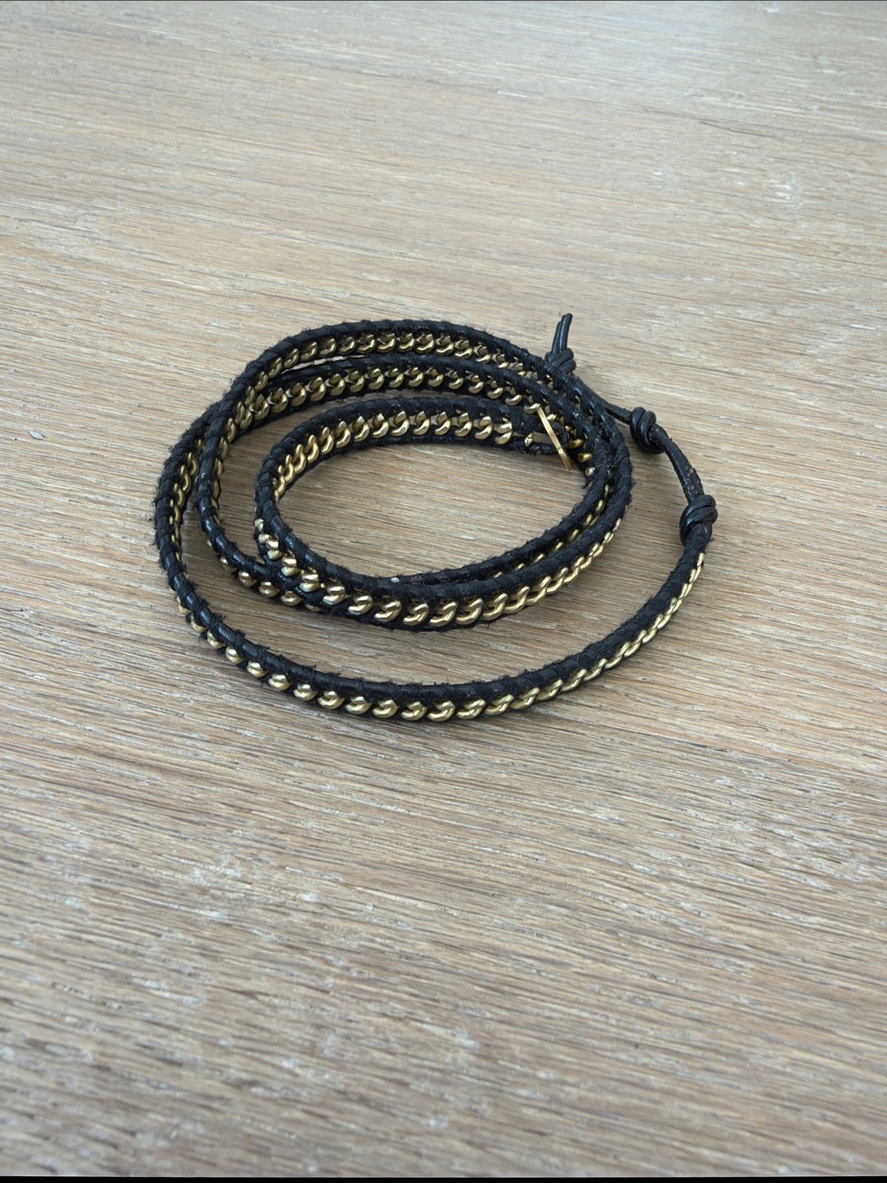 Chan Luu Black and Gold Wrap Bracelet